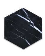 Nero Marquina 6 inch Hexagon Tile Polished