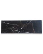 Nero Marquina Black Marble 4x12 Tile Polished