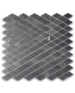 Nero Marquina Black Marble 1x1-7/8 Rhomboid Diamond Mosaic Tile Honed