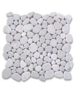 Carrara Mix Cinderalla Grey Marble River Rocks Pebble Stone Mosaic Tile Tumbled