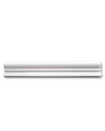 (Sample) Thassos White Marble 2x12 Chair Rail Bullnose Trim Molding Polished