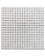 Thassos White Marble 5/8x5/8 Square Mosaic Tile Honed