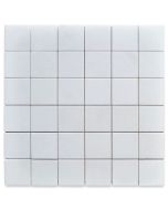 Thassos White Marble 2x2 Square Mosaic Tile Honed