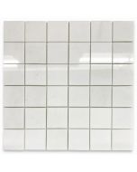 Thassos White Marble 2x2 Square Mosaic Tile Polished