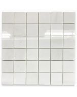 Thassos White Marble 2x2 Square Mosaic Tile Polished