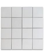 Thassos White Marble 3x3 Square Mosaic Tile Honed