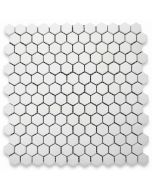 Thassos White Marble 1 inch Hexagon Mosaic Tile Honed