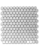 Thassos White Marble 1 inch Hexagon Mosaic Tile Polished