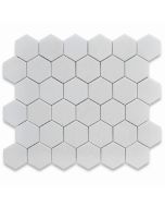 Thassos White Marble 2 inch Hexagon Mosaic Tile Polished