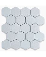 Thassos White Marble 3 inch Hexagon Mosaic Tile Honed