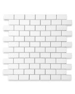 Thassos White Marble 1x2 Medium Brick Mosaic Tile Honed