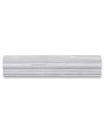 White Wood Grain 2-1/2x12 Chair Rail Trim Molding Polished