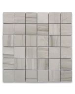 Athens Grey Wood Grain 2x2 Square Mosaic Tile Polished