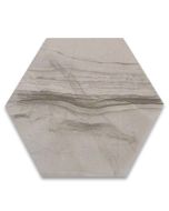 Athens Grey Wood Grain 6 inch Hexagon Tile Polished